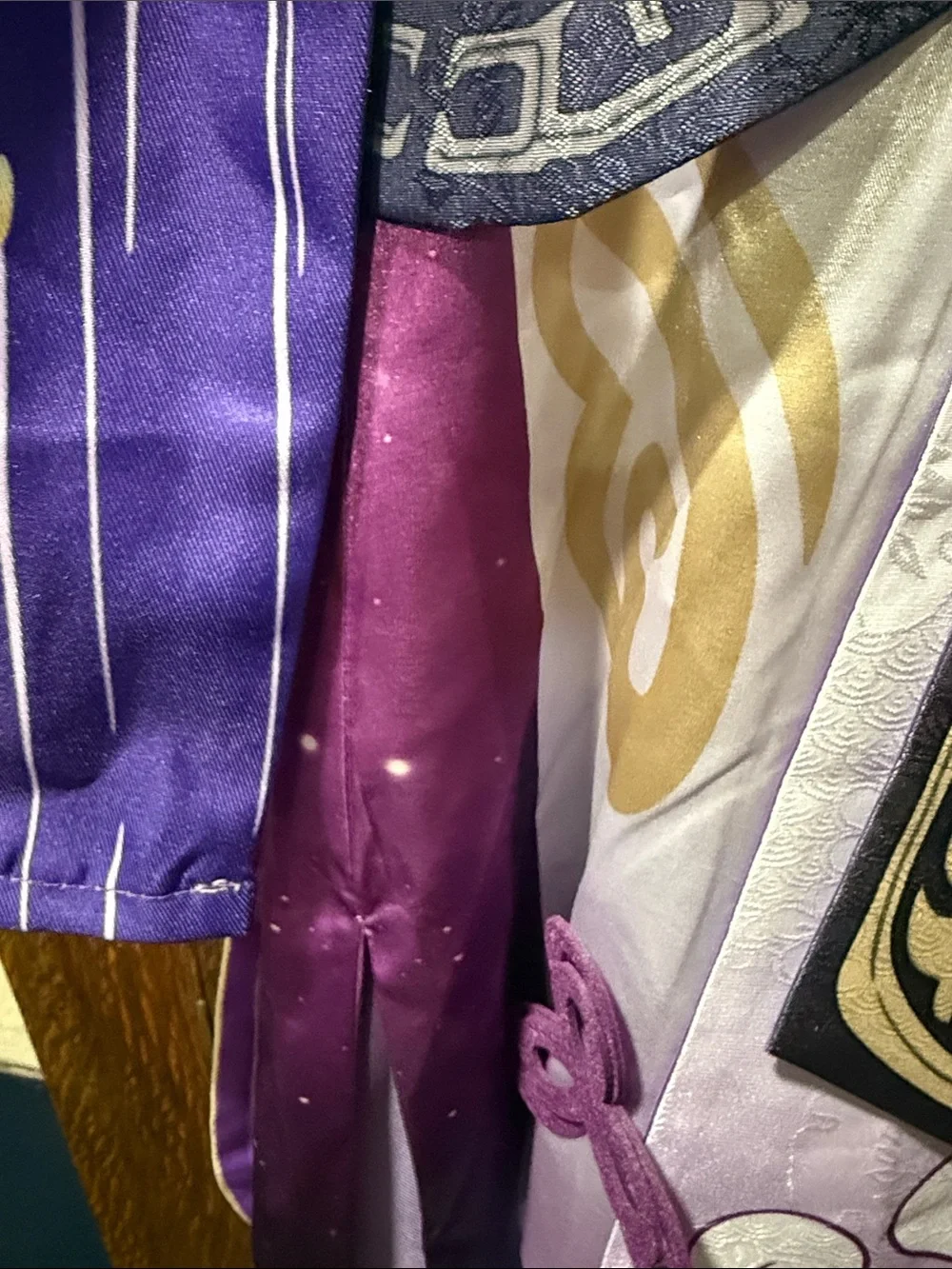 Purple Kids Fantasy Adventure Costume Dress with Gold Trim